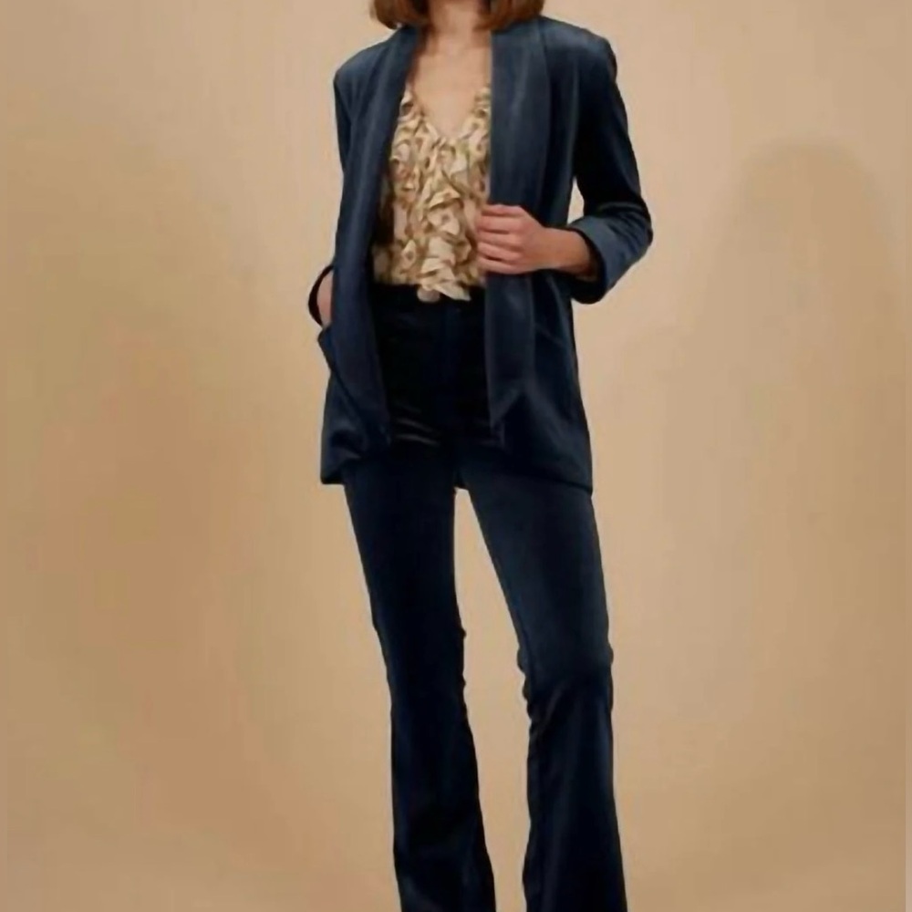 Corrie Batter Navy Velvet Cord Blazer